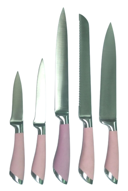 5-pc Kitchen Knife Set | POM Handle with Steel Cap