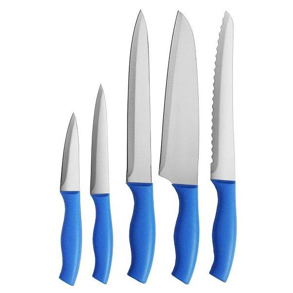 5-pc Kitchen Knife Set | Plastic Handle | Weight Added