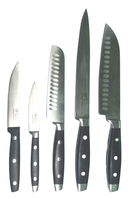 5-pc Kitchen Knife Set | Forged Triple Rivet PP Handle