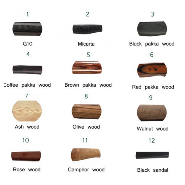 Guide de base des types de matériaux de manche de couteau