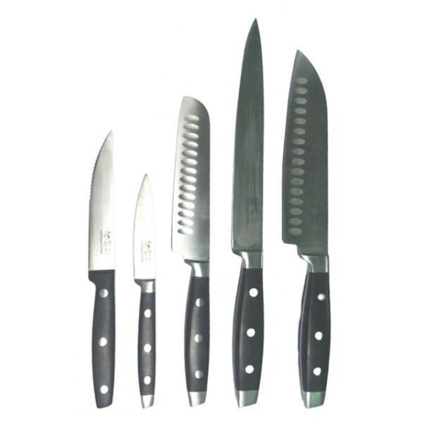 Set de 5 couteaux de cuisine | Forgé | Manche PP avec 3 rivets