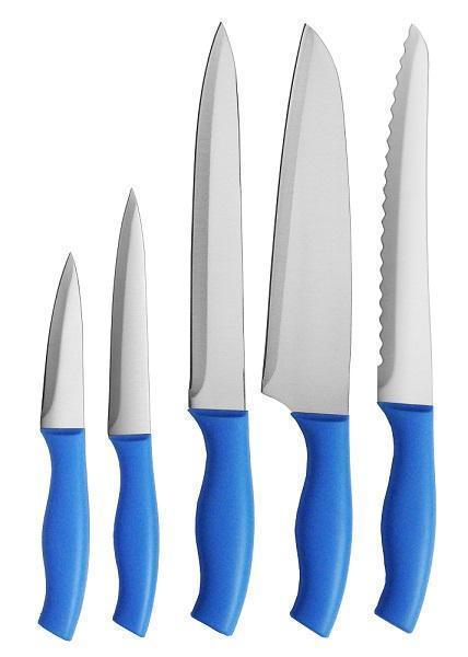 SET DI COLTELLI DA CUCINA 5 PEZZI | MANICO IN PLASTICA | PESO AGGIUNTO