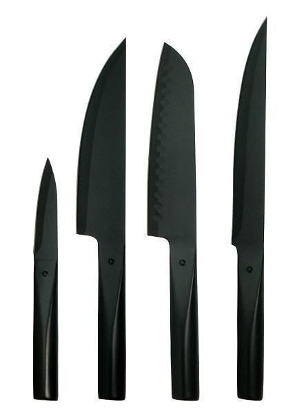 SET DI COLTELLI DA CUCINA 5 PEZZI | TUTTO IN ACCIAIO INOX CON RIVESTIMENTO NERO