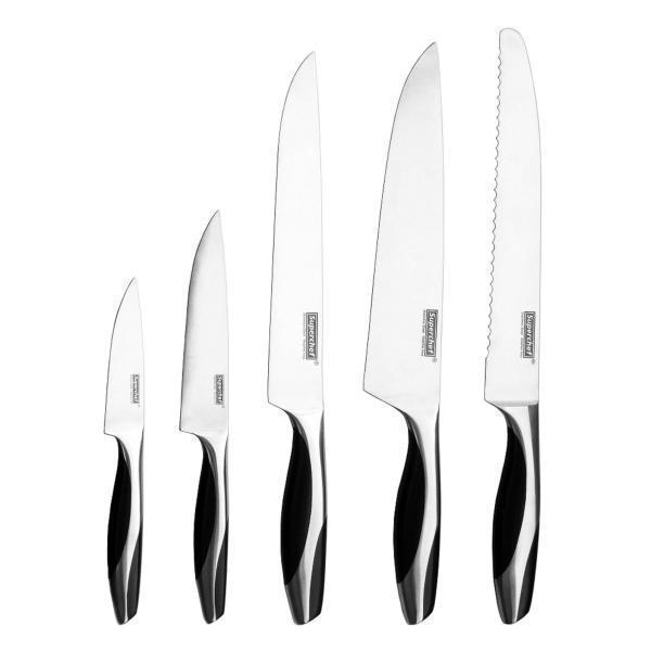 SET DI COLTELLI DA CUCINA 5 PEZZI | MANICO A DOPPIO NUCLEO