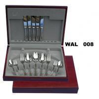 Bestekkoffer | Mahonie Rood met Grijs Fluwelen Interieur