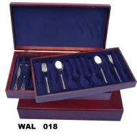 Dubbellaags Bestekkoffer in Mahonie