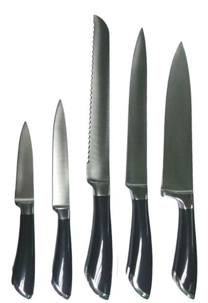 Conjunto 5 Facas de Cozinha | Cabo PP com Tampa de Aço