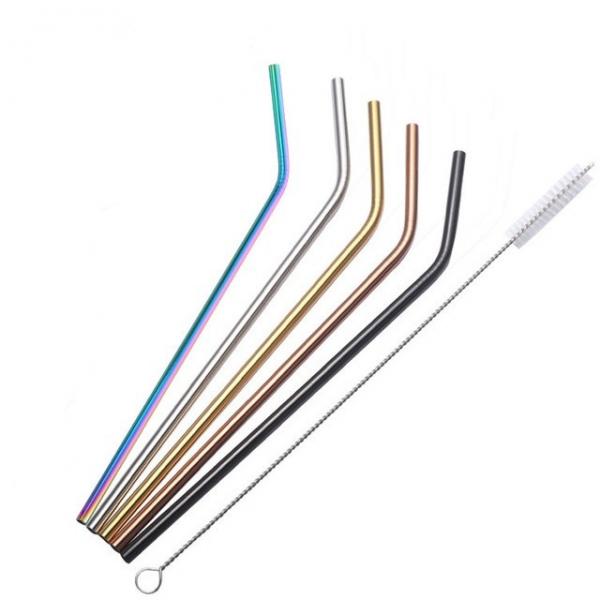 Multi-Color Stainless Steel Drinking Straw
